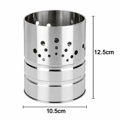 Stainless Steel Cutlery Stand & Utensil Holder | Multipurpose Kitchen Spoon, Fork & Knife Organizer