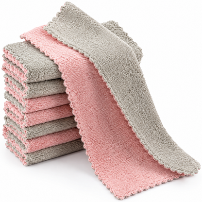 Microfiber Cleaning Towels for Kitchen & Home | Super Absorbent Soft Reusable Towels | Quick Dry Multi-Purpose Cleaning Cloths