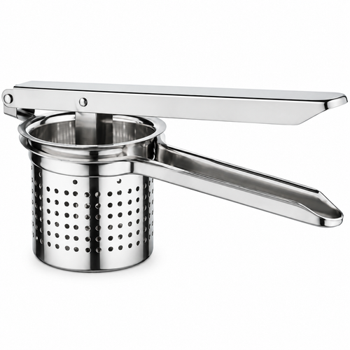 Stainless Steel Potato Ricer and Masher with Ergonomic Handle | Vegetable Press, Crusher & Squeezer for Potatoes, Radish and Other Vegetables | Easy to Clean | Pack of 1