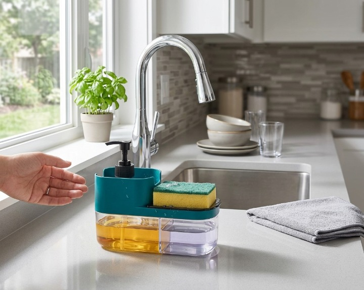 Soap Dispenser & Sponge Holder 2 IN 1
