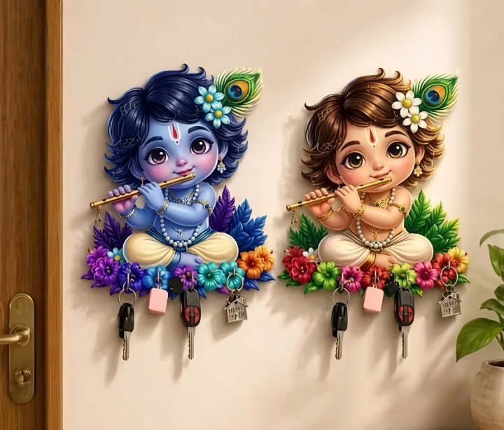 Pack of 2 - Little Krishna (Key Holder)